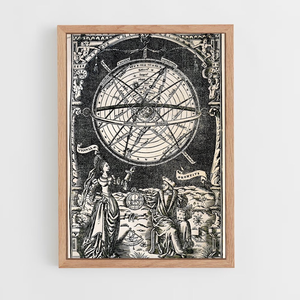Poster L'Horloge des Étoiles – affiche Espace rétro (vue 4)